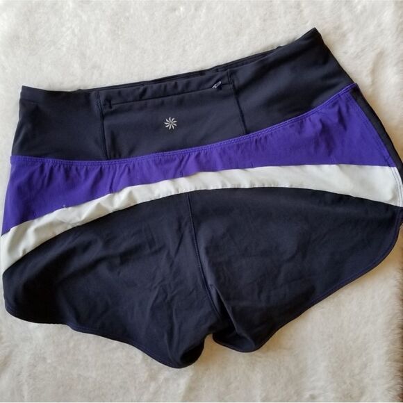 Athleta Running Free Colorblock 3.5" Shorts XL - Picture 3 of 7